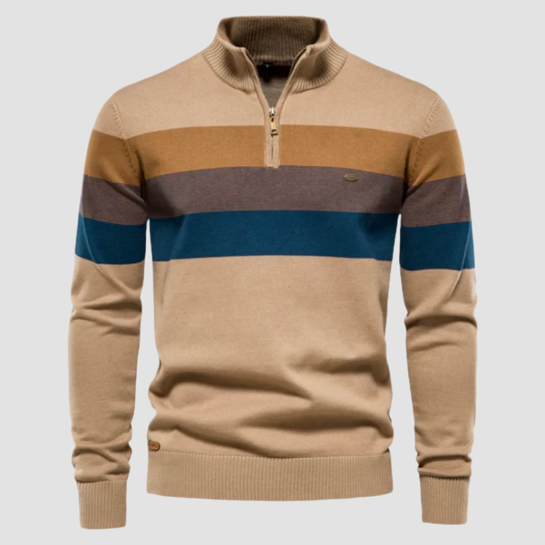 Mason™ | Striped Zip-Collar Jumper