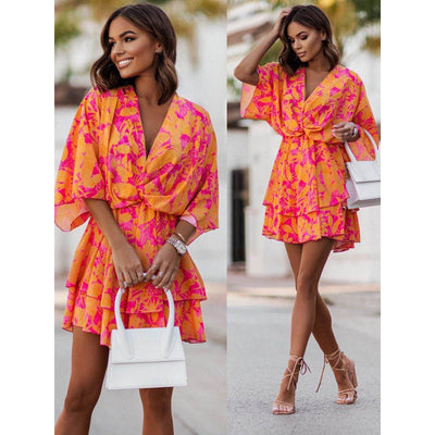 Sienna™ | Bohemian Floral Mini Dress