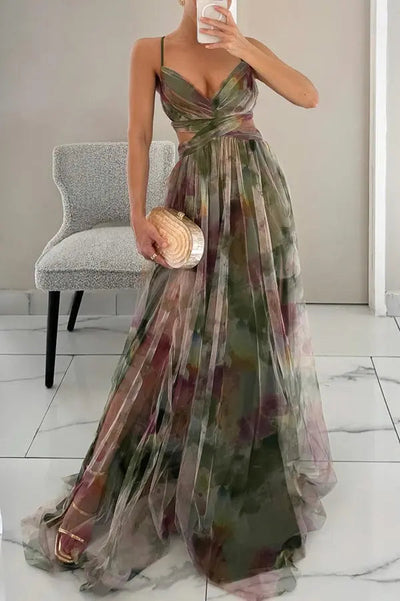 Eléna™ | Elegant Floral Long Dress