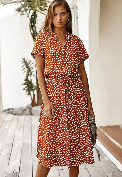 Ottilie™ | Printed V-Neck Dress
