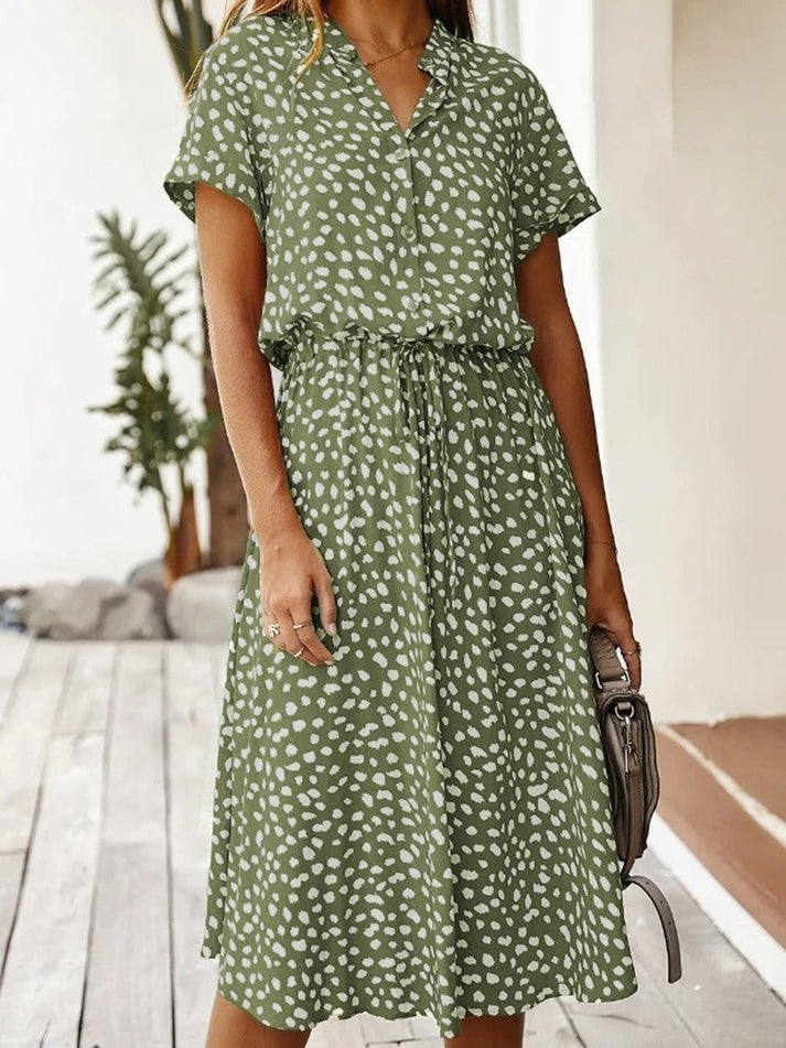 Ottilie™ | Printed V-Neck Dress