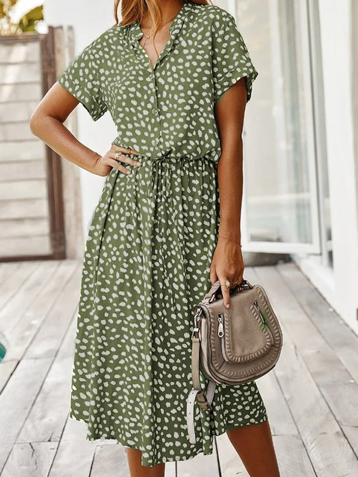 Ottilie™ | Printed V-Neck Dress