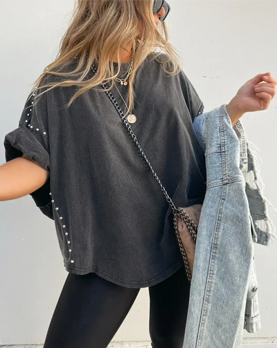 Bella™ | Oversized Studs T-Shirt