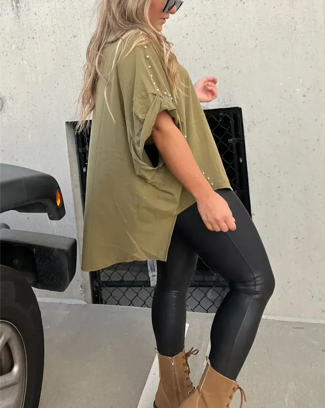 Bella™ | Oversized Studs T-Shirt