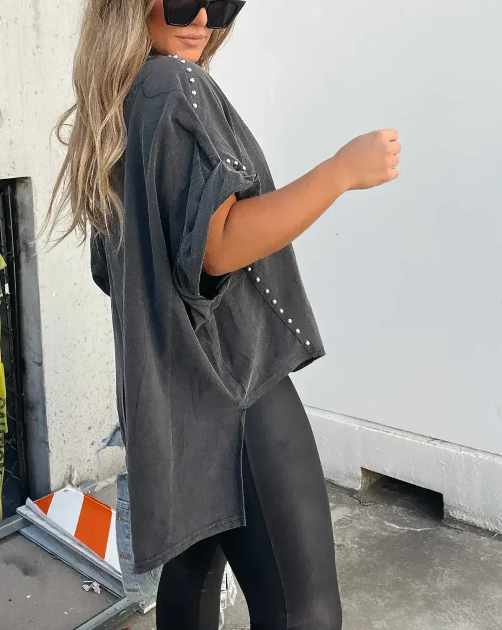Bella™ | Oversized Studs T-Shirt