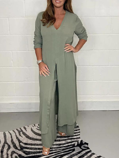Tilly™ | Casual V-Neck Co-Ord