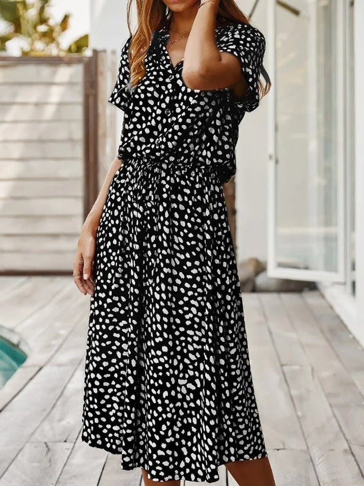 Ottilie™ | Printed V-Neck Dress