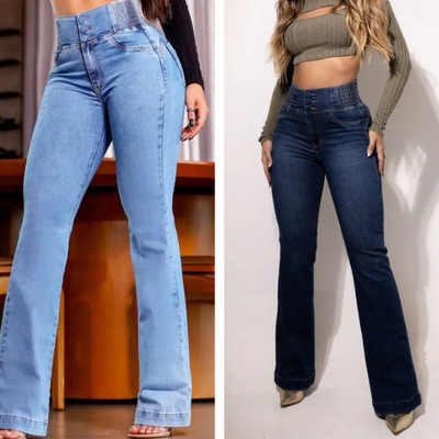 Faela™ | High-Waisted Flared Jeans