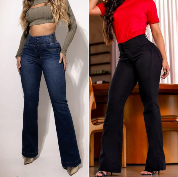 Faela™ | High-Waisted Flared Jeans