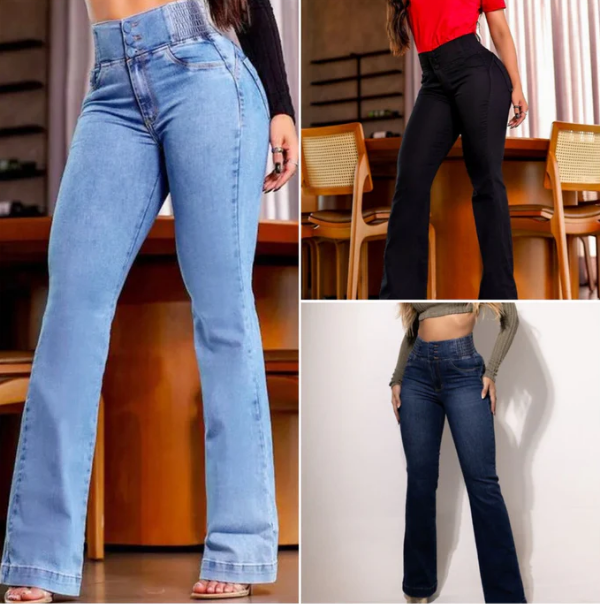 Faela™ | High-Waisted Flared Jeans
