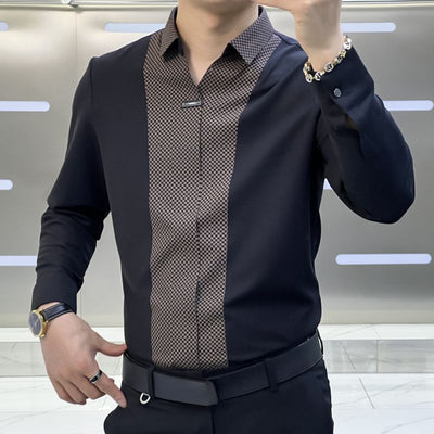 Bryan | Business Casual Patchwork Shirt