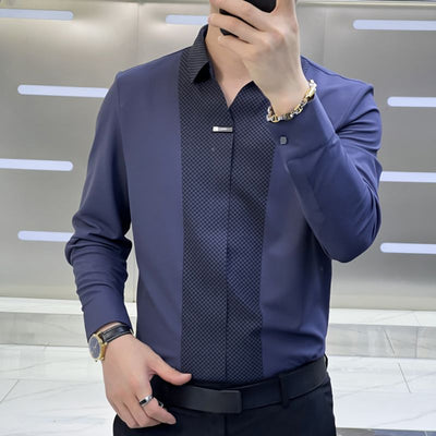 Bryan | Business Casual Patchwork Shirt