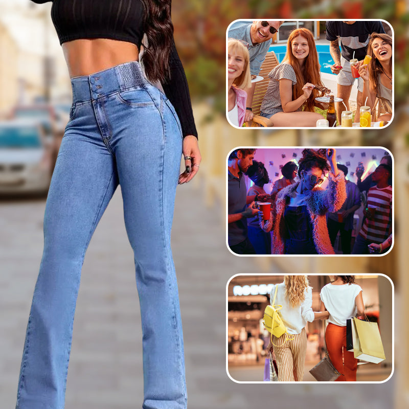 Faela™ | High-Waisted Flared Jeans