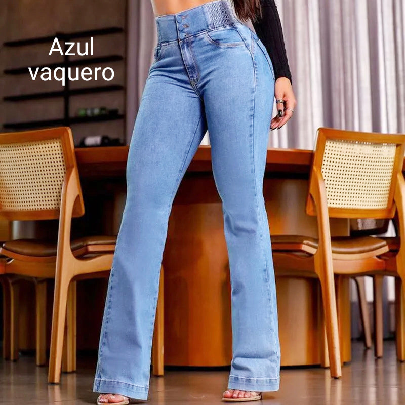 Faela™ | High-Waisted Flared Jeans